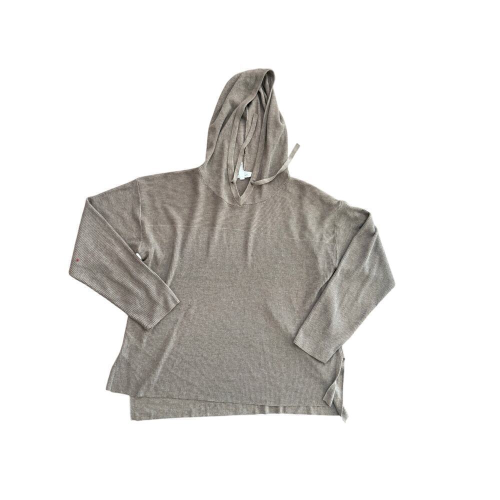 Soma WKND Women's Gray Marshmallow Knit Long Sleeve Cropped Hoodie Size XL